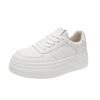Kleine weiße Schuhe Damen vielseitig Frühling und Herbst dicksohlige Muffin 2025 Sommer atmungsaktiv neu Freizeit Sport Studenten Board Schuhe Damen