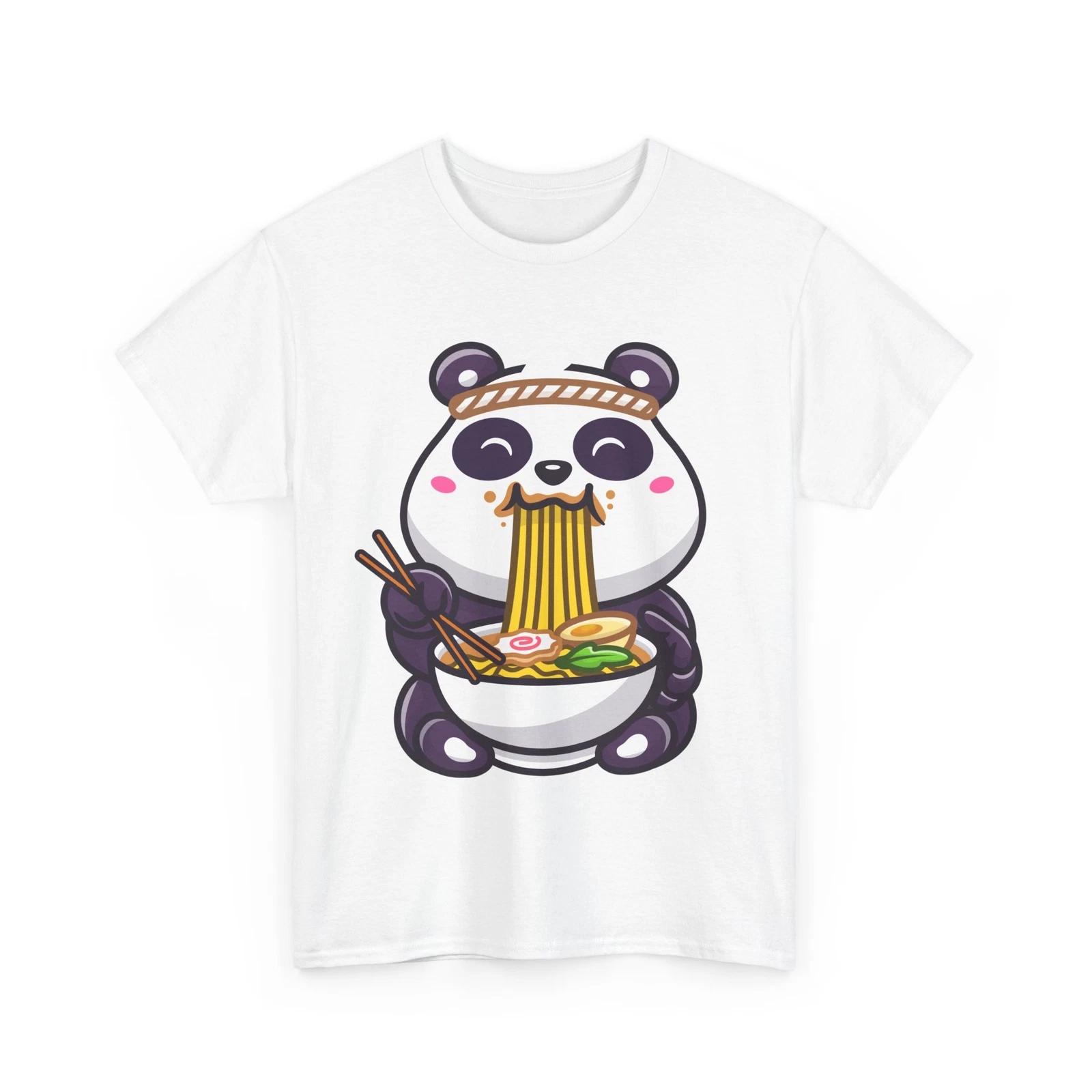 Panda Shirt, Kawaii Panda Eating Ramen Japanese Culture Animals Lovers T-shirt 2XL