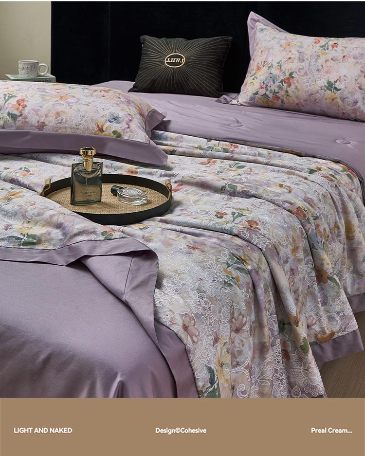60S Lanjing Tencel 20% Silk Fiber Washable Air Conditioner Summer Cool Quilt - Drunken Linglong