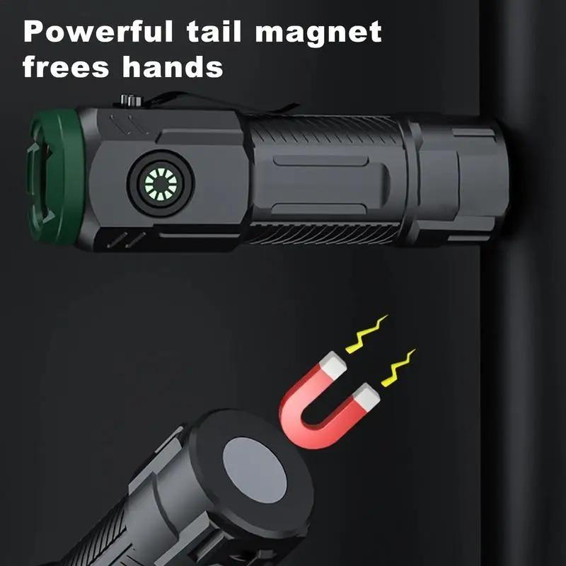 800MAH Superhelle Taschenlampe Mini Wasserdicht Drei Augen Kleine Taschenlampe USB Scheinwerfer Kappenclip-Licht Angeln Outdoor Starkes Licht Tragbar