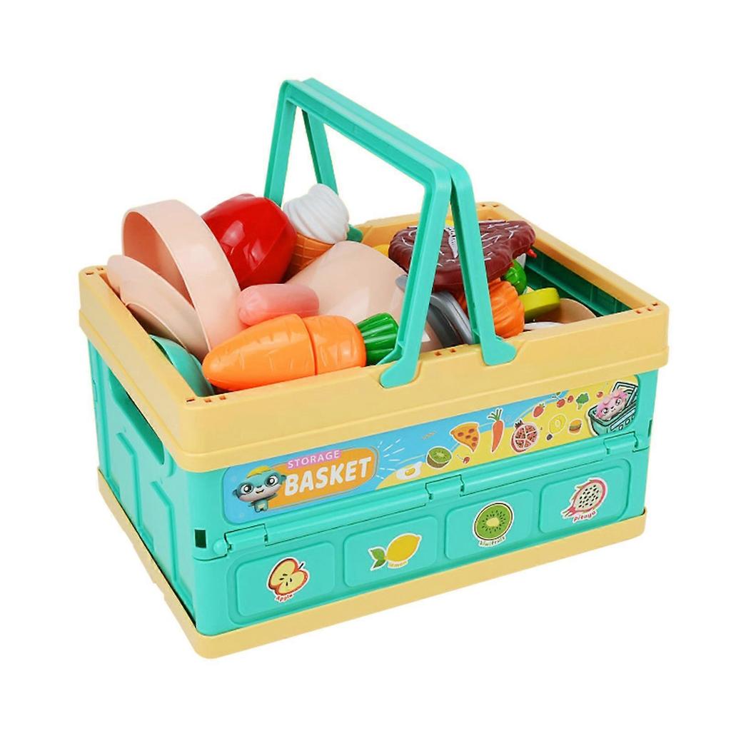 Pc Pretend Play Food Sets For Kids Kitchen Toy Food Cutting Fake Food Vegetables Play Kitchen Accessories Pretend Food Toys For Toddlers Boys Girls