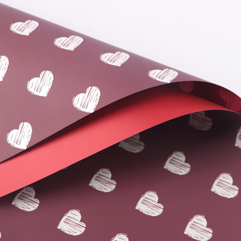 20Pcs Waterproof Floral Wrapping Paper Double Sided Elegant Letter Printed Bouquet Packing Material Bouquet Wrapping Paper