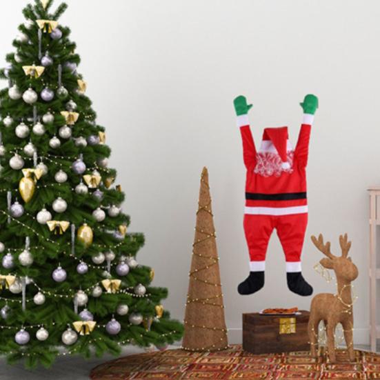 Vánoční závěsná dekorace Santa Clause Velký lezoucí Santa Claus Vánoční závěsná ozdoba pro venkovní okap, okno, zeď, balkonová dekorace