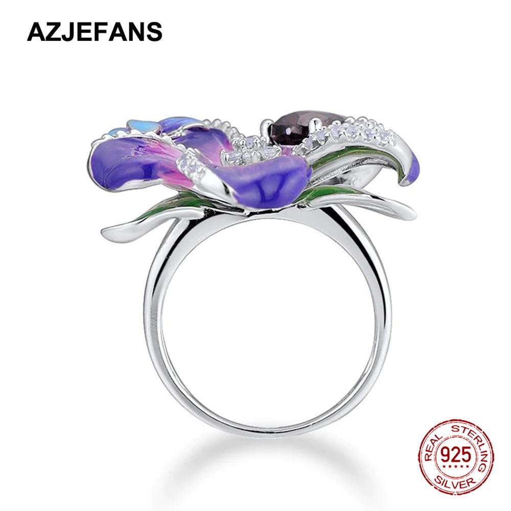 Zirkon lilla blomst sommerfugl ringer