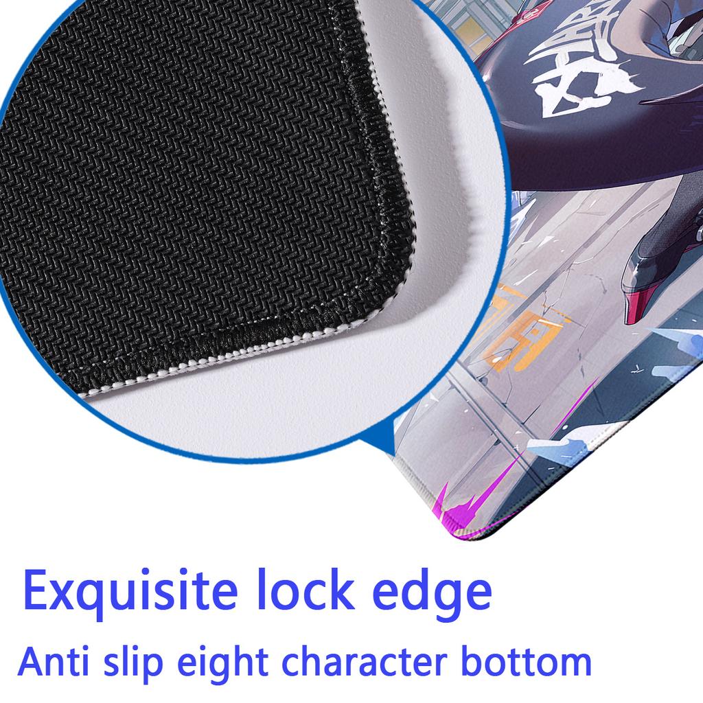 Game Zenless Zone Zero Teclado Mousepad Gaming Speed Keyboard Pads Mouse Pad XXL Rubber Carpet Locked Edge Mouse Mat 900x400mm