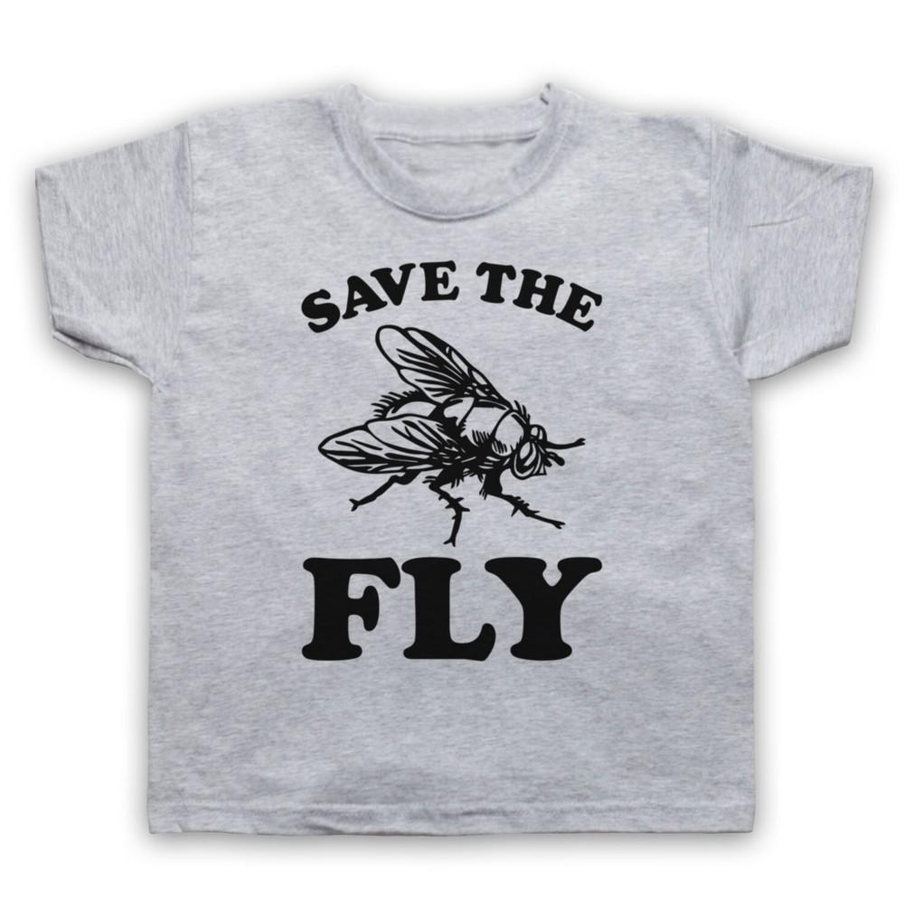 

Save The Fly Animal Rights Protest Slogan Funny Parody Kids Childs T-Shirt 2XL
