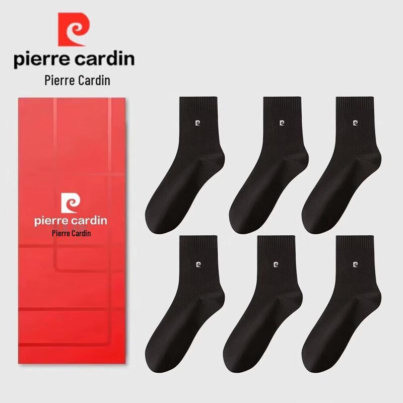 Pierre Cardin Men's 100% Cotton Crew Socks (6-Pack)