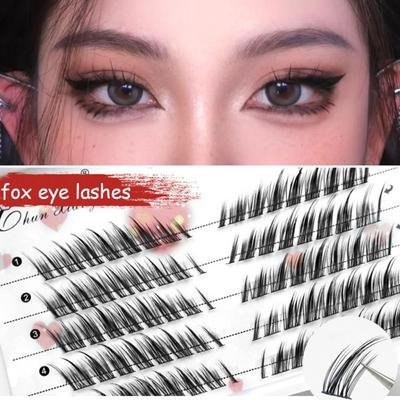 Dramatic Volume Fox Eye False Eyelashes Beauty 3D Fuffy Lashes Thick Long Eye Lashes Makeup 3/5/10Rows Eye Extension Girl