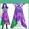 Fantasia de Cosplay Elegante e Encantadora de Descendentes 3 Mal para Meninas Adultas Perfeita para o Halloween