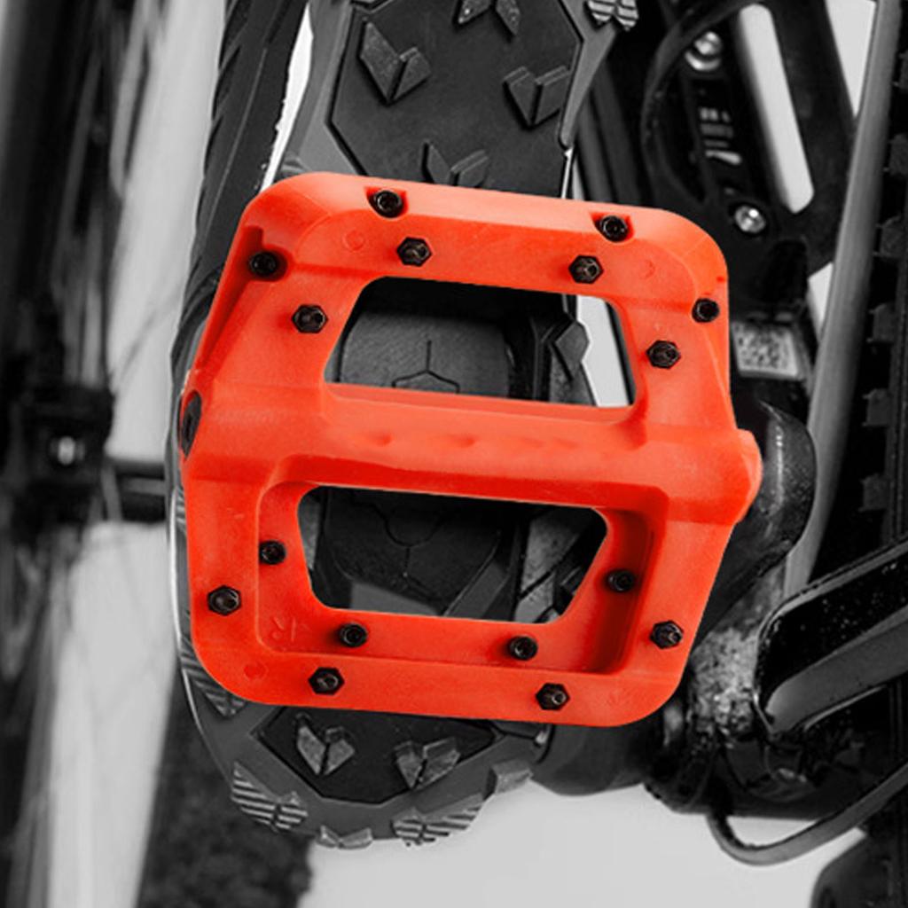 1 Pair Bike Pedal 9/16in Widened Anti Slip Sy Installation Nylon Mountain Bike Pedal for