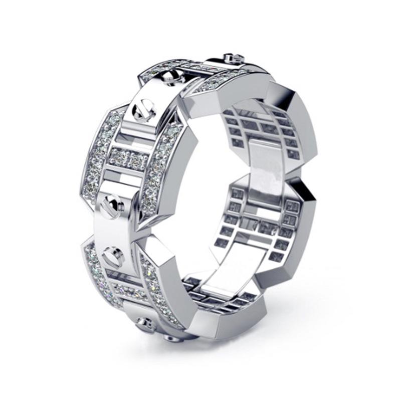 Mei Mary Creative gold-plated diamond ring - fashionable ring for men and women