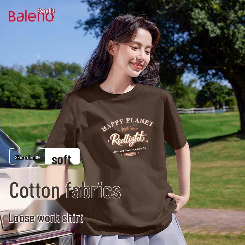 Baleno Women s Pure Cotton Short Sleeve T-shirt 5XL