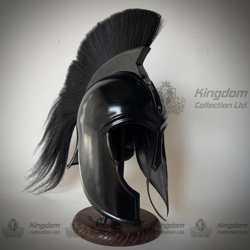 Black Troy Achilles Helmet Trojan Helmet for Role Play Gift for him