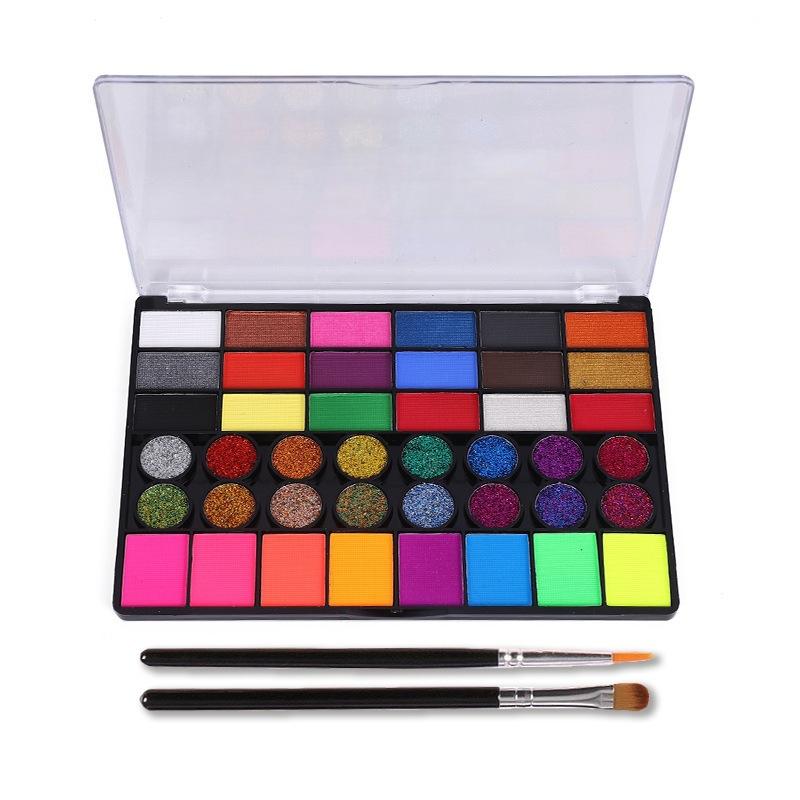 

42-Color Water-Based Face Paint Set – Easy Wash, Non-Toxic Body Art Kit for Halloween, Carnival, Sports Events & Stage Makeup