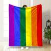 Vertical Rainbow-colored Stripes In Purple, Blue, Green, Yellow, Orange, Red. for All Seasons Blanket Lunch Break Throw Gift