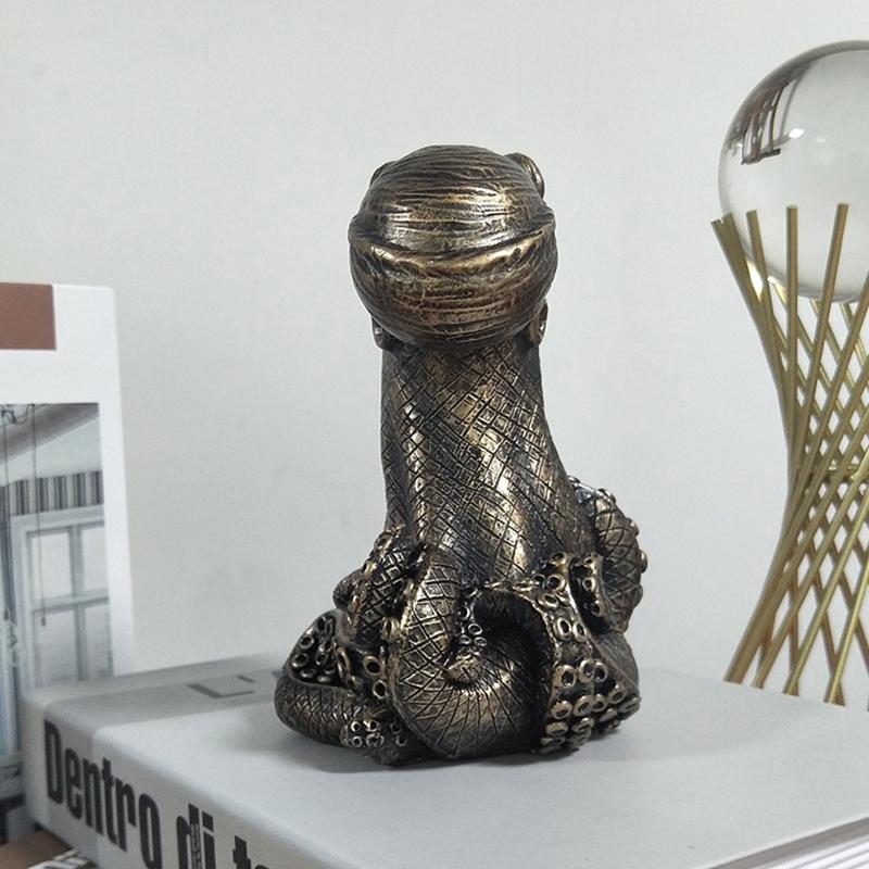Vintage Octopus Flower Vase Resin Ornament Flower Arrangement Home Decor Garden Decoration Creative Gift
