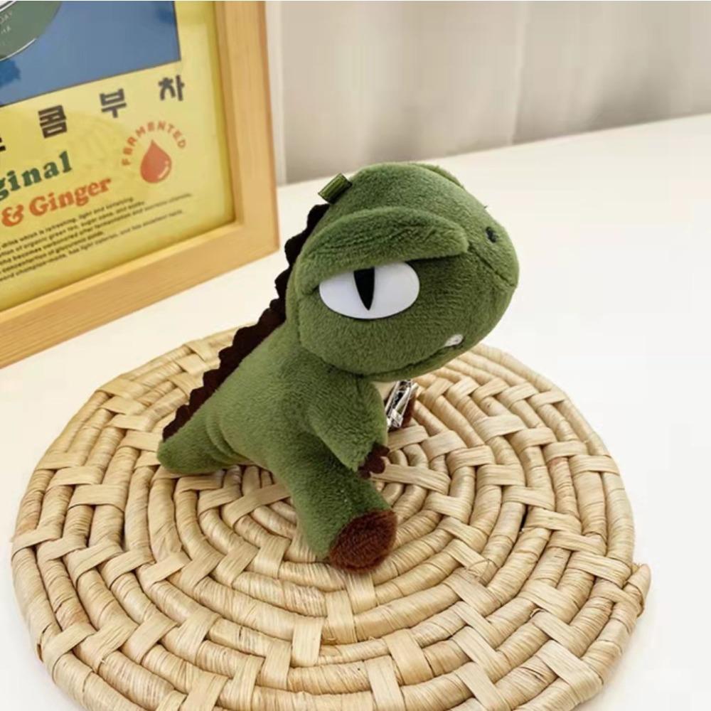 Cartoon Little Dinosaur Doll Cute Headband Korean Internet Celebrity Super Cute Headband Plush Hairpin Exquisite Brooch Hair Accessories