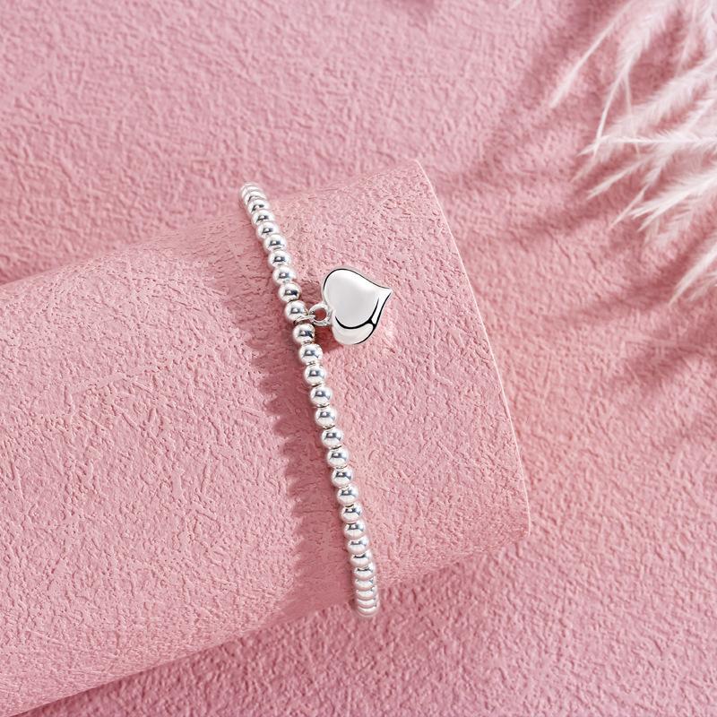 

Сладкая любовь круглый браслет из бусин женский нишевый простой дизайн Ins ветер эластичный браслет ювелирные изделия женские