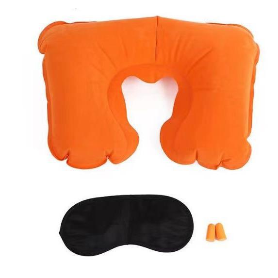 Inflatable Foldable Travel Neck Pillow - Portable U-Shaped Pillow for Camping, Car, and Travel