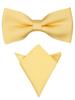 Bow Ties For Men Pre-tied Butterfly Knot Bowtie Hanky Set Solid Color Bow Tie Handkerchief For Adult Male Wedding Gift