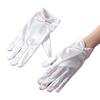Braut Hochzeit Handschuhe Edle Und Elegante Damen Weiß/Schwarz Charmante Handgelenk Länge Ball Party Handschuhe