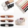 Metalowy Pasek Damski Hello Kitty z Nadrukiem Litery i Cyrkoniami do Codziennego i Eleganckiego Ubioru