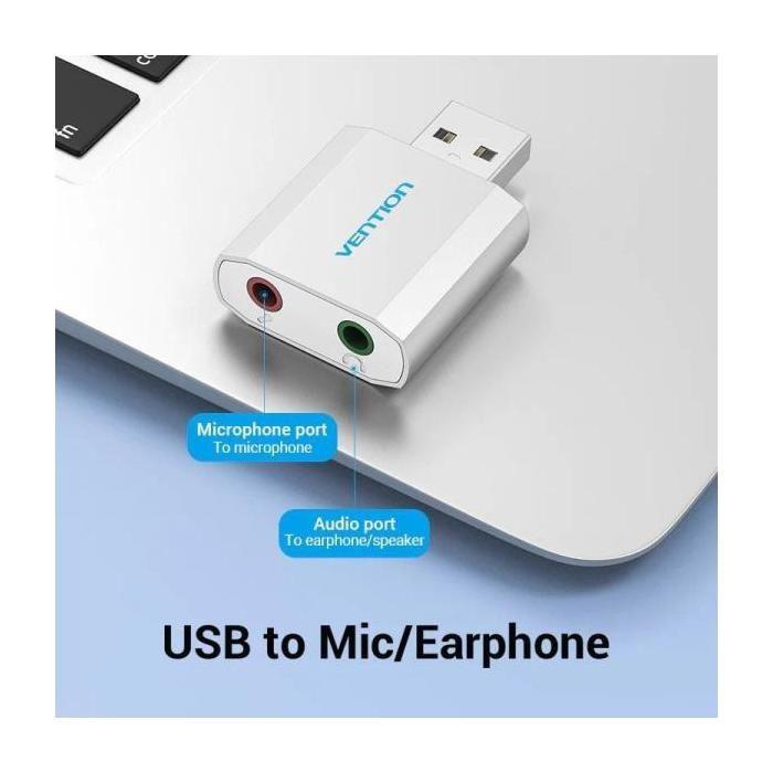 Tarjeta de Sonido Vention VAB-S13- 2.1- Plata