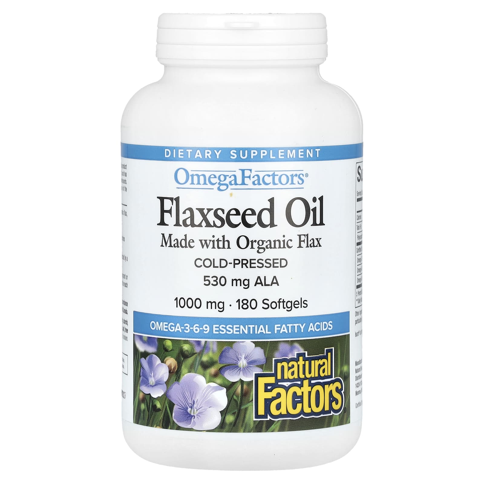 

Flaxseed Oil, 1,000 Mg, 180 Softgels