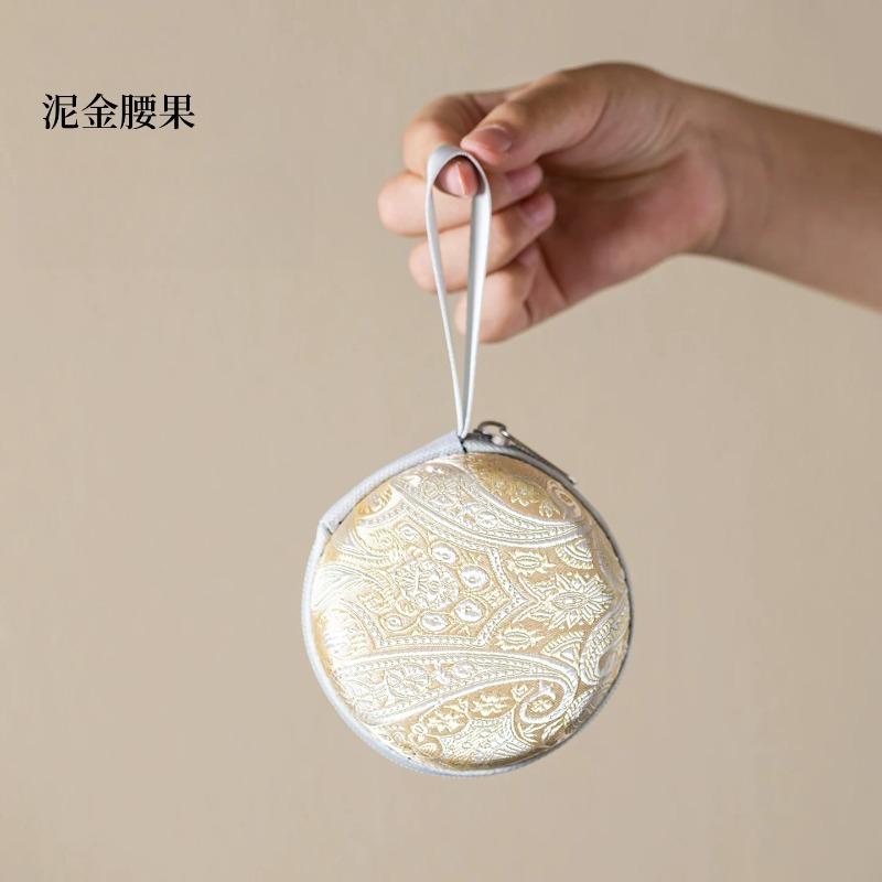 Brocade Tea Cup Storage Bag Small Chinese Tea Toy Storage Bag Go Out Travel Teaset Protective Cover Tea Ceremony Accessories 65x7cm 1870₽