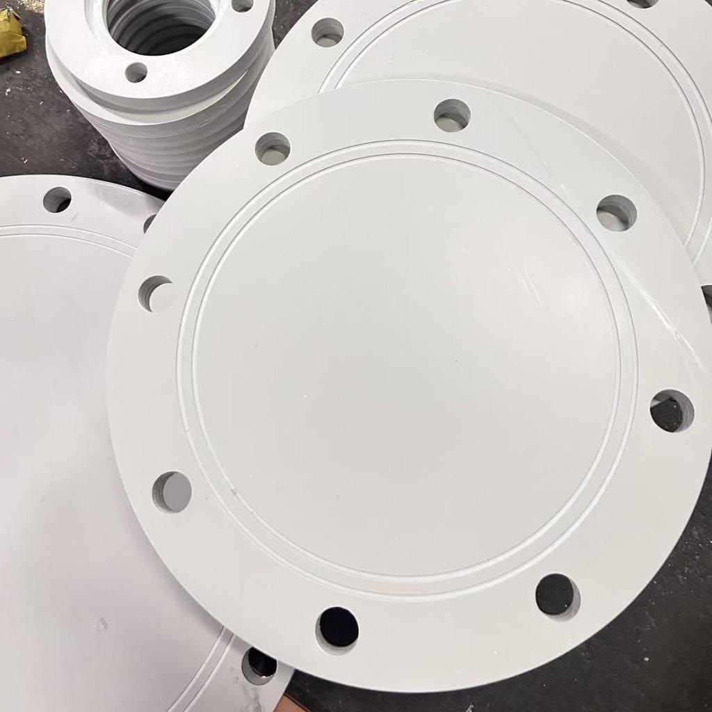Rongsheng UPVC Flange Blind Plate for PVC Pipe Fittings – Dark Gray Industrial Grade Water Pipe Sealing Plug.