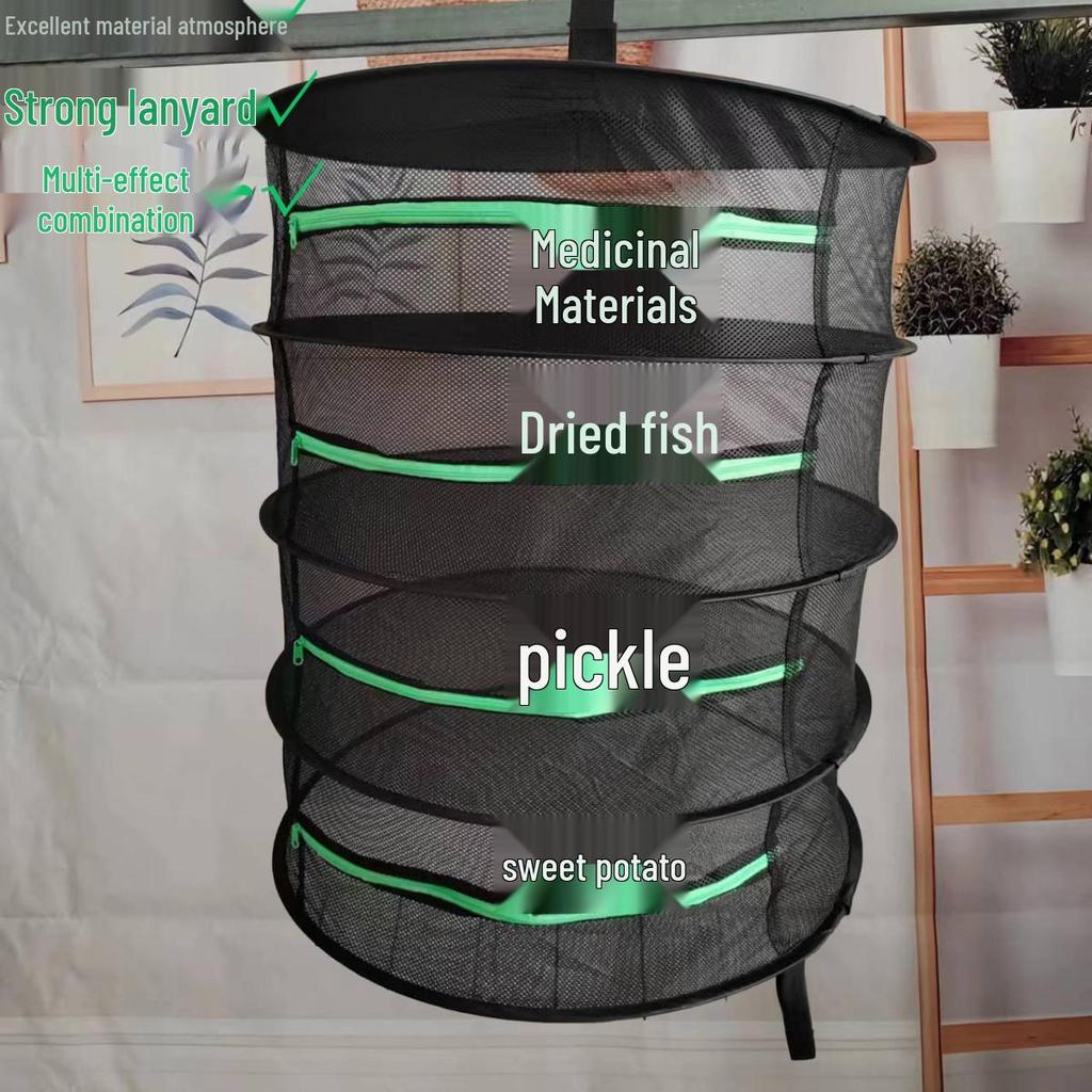 Foldable Multi-layer Herb Drying Rack and Net
