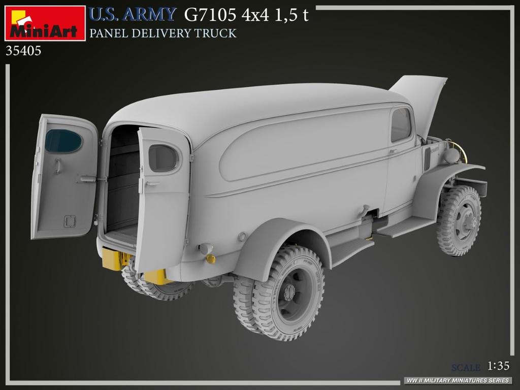 MiniArt Масштаб Американский G7105 4x4 Панельный фургон Пластиковая модель MA35405 1/35 1,5 тонны