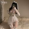 Dolly Pull Bead Chain Embellished Front Strap Bridal Suit Wedding Dress Sexy Underwear Uniform Sexy Pajamas Women F598