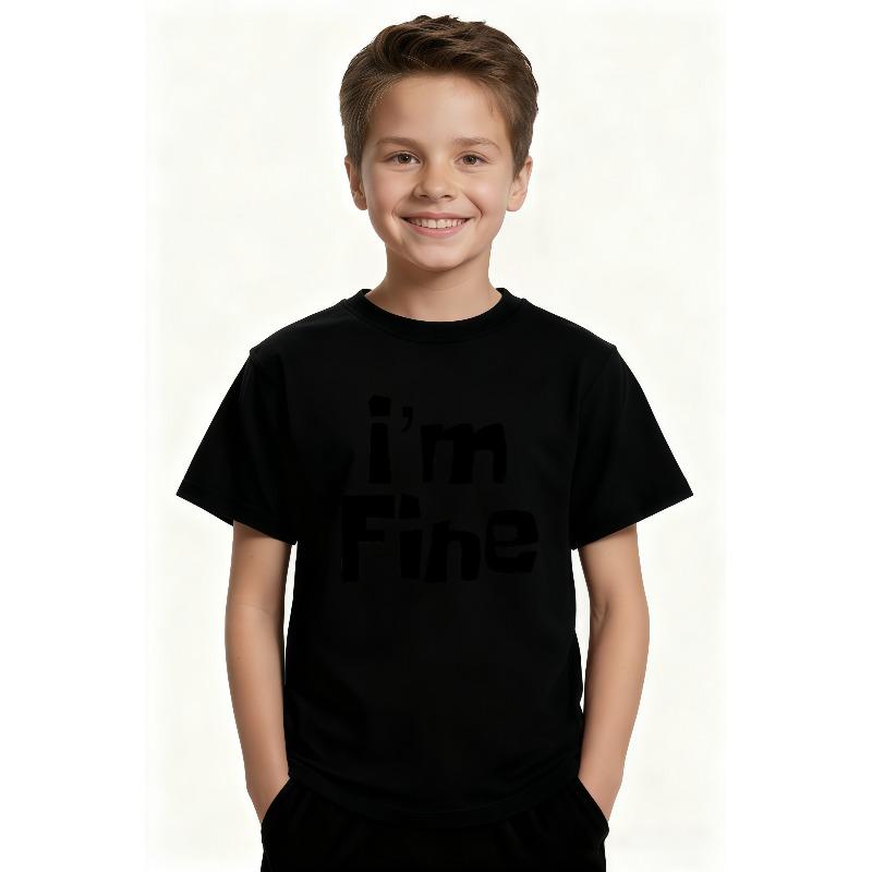 

European sizes Boys & Girls Short Sleeve T-Shirt with You Are Great Positive Affirmation Print - Self-Esteem Building Summer Top 164cm