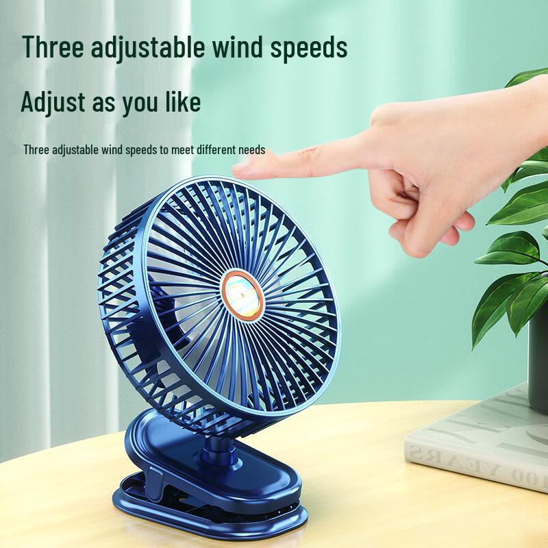 6-Inch Rechargeable Portable Clip-On Fan