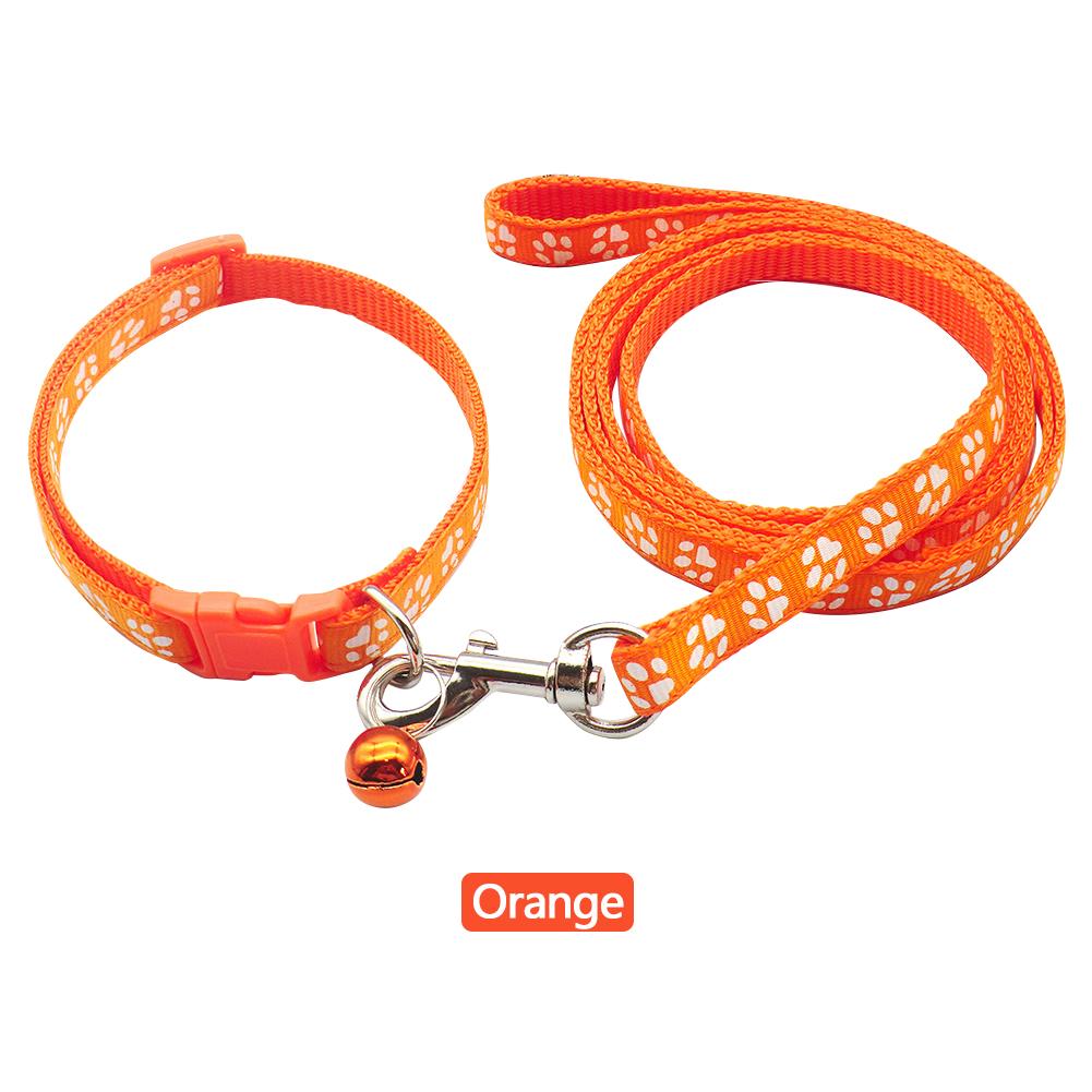 1,2 m Haustierleine und Geschirr-Set Hundekette mit niedlichem Pfotenabdruck für kleine Katzen und Hunde Auslaufleine für Hunde Weste Haustierbedarf