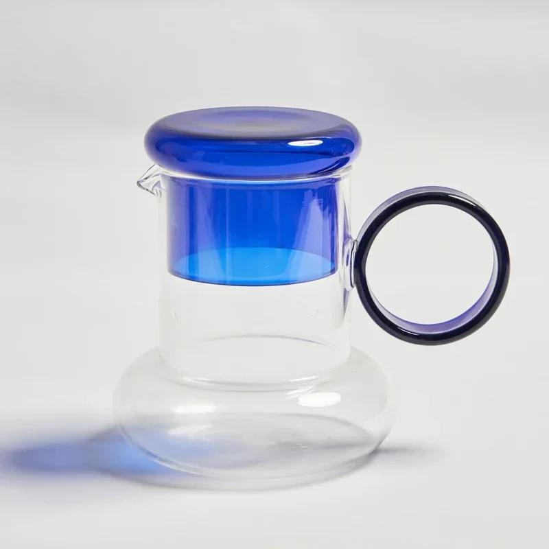 Glass Pitcher with Cup Lid Kettle Glass Set Teaware Teapots Pitcher Water Filters Water Jug Water Carafe Glass Bottle