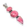 Rhodochrosite Gemstone Handmade 925 Sterling Silver Jewelry Pendant 2.36" SU-9941