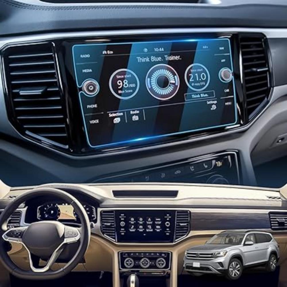 12 Inch Car Navigation Screen Protector For Volkswagen Atlas 2024 Tempered Glass 9H Hardness Scratch Resistant Protective Film