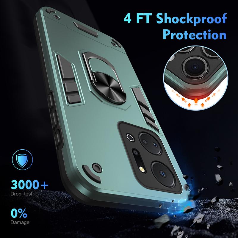 For Honor X7 X7A A7B Shockproof Armor Case For Honor X7A For Honor X7B Car Magnetic Ring Stand Hard Back Phone Cover