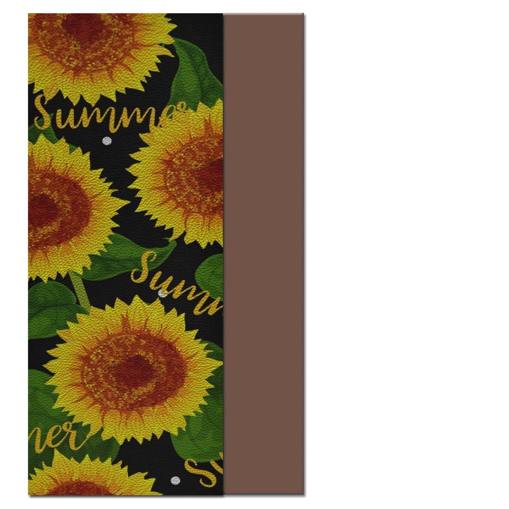 

Sunflower Printed Yoga Mat Fitness Floor Mat Pvc Rollable Yoga Blanket 61*173cm