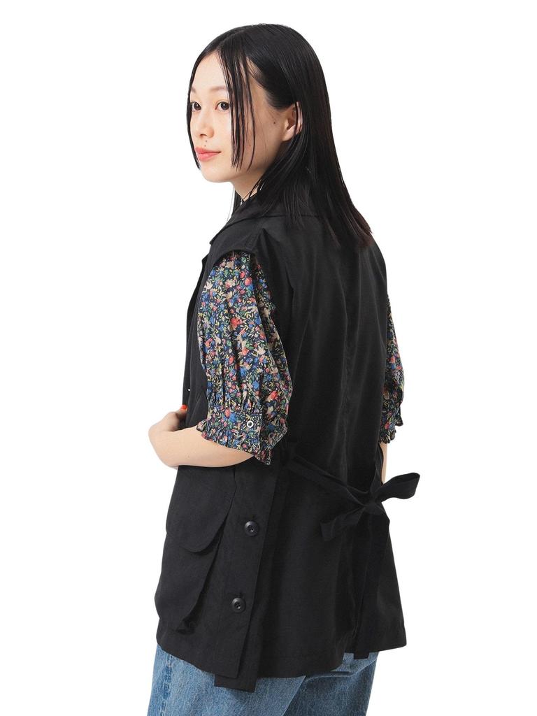 Beams Boy Women's S/S Hunting Sleeveless Shirt, Black, One Size