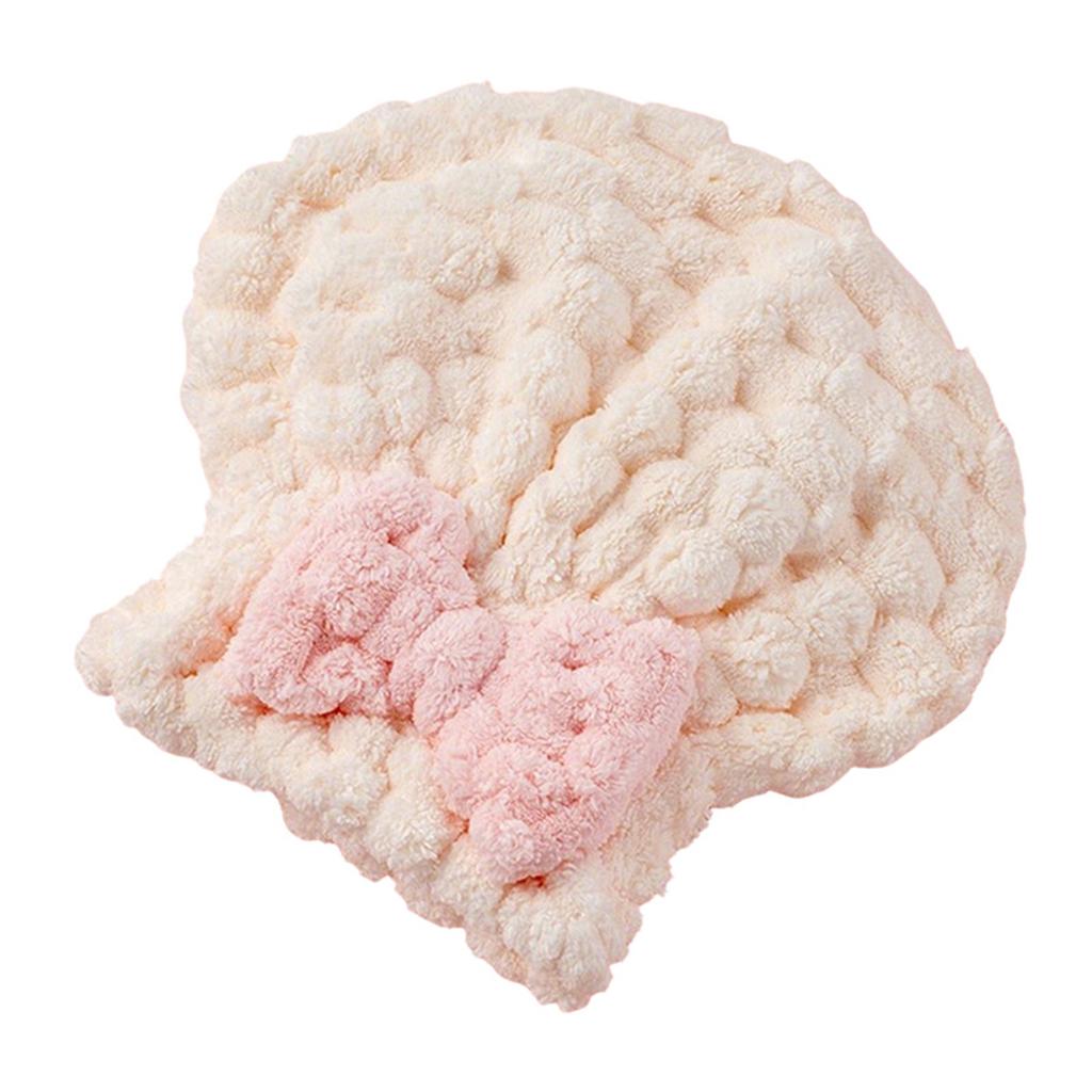 Dry Hair Towel,Ladies Bow Style High-Efficiency Water Absorbing Dry Hair Cap,Quick-Drying Hair Cap,Shower Cap Bath Accessories
