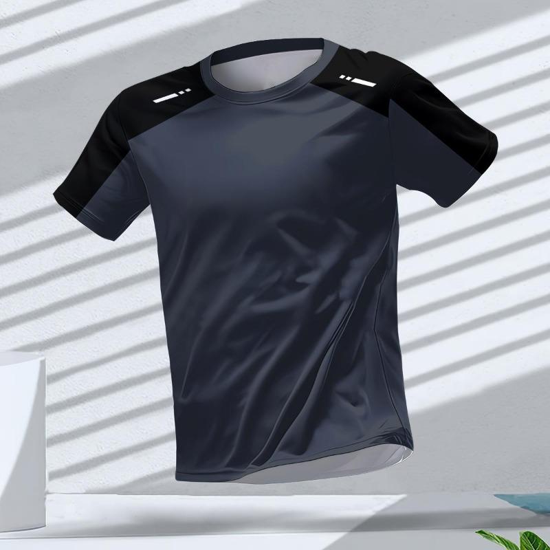 Summer Breathable Men's T Shirt Outdoor Run Fitness Sports Short Sleeve Tees Casual O-neck Oversized T-shirt Daily Top