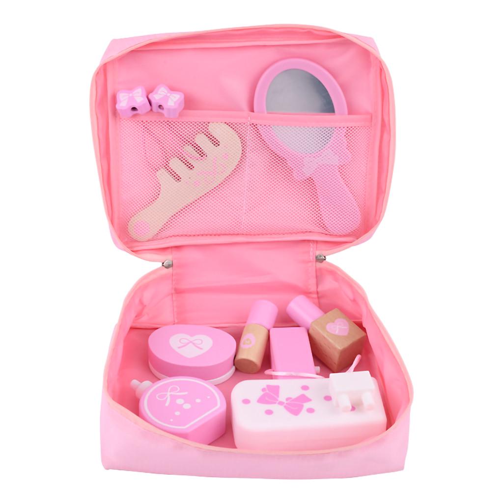 

(H0826)Детская деревянная имитация девушки, принцесса, косметичка для макияжа, забавный набор игрушек розовый