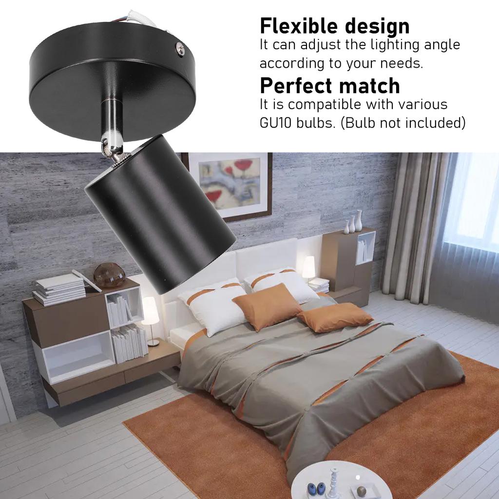 GU10   Base Single Head Wrought Iron   Track Light Holder for Bedroom Shopping Mall