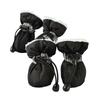 4pcs/set Pet Dog Shoes Winter Warm Strip Puppy Shoes for Small Medium Dogs Anti-slip Puppy  Footwear Cat Dog Walking Sneakers
