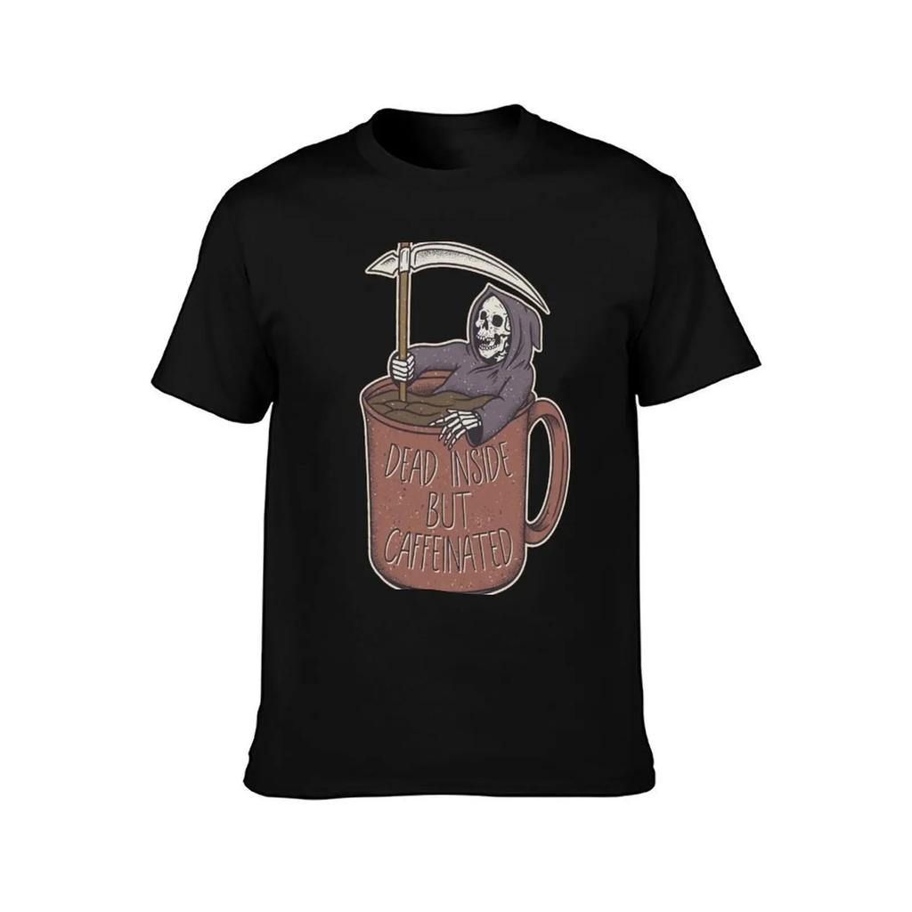 Dead Inside but Caffeinated T-Shirt plus sizes quick-drying custom t shirt boys whites mens designer clothes