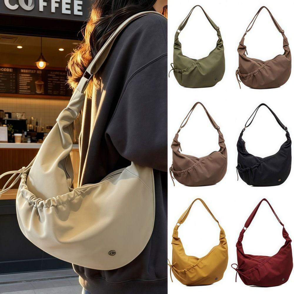 Fashion Soft Nylon Commuting Women's Bag Casual Korean Style Shoulder Bag Dumpling Shape Lightweight Crossbody Bag For Lady Girl