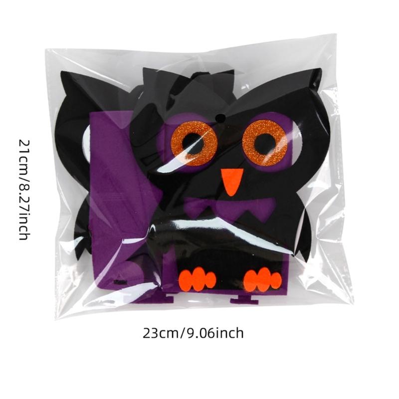 Festival Halloween Candy Bag Gift Cookie Bags Bat/Skull/ Skeleton Shaped Packaging Bags for Trick or Treating Pouch